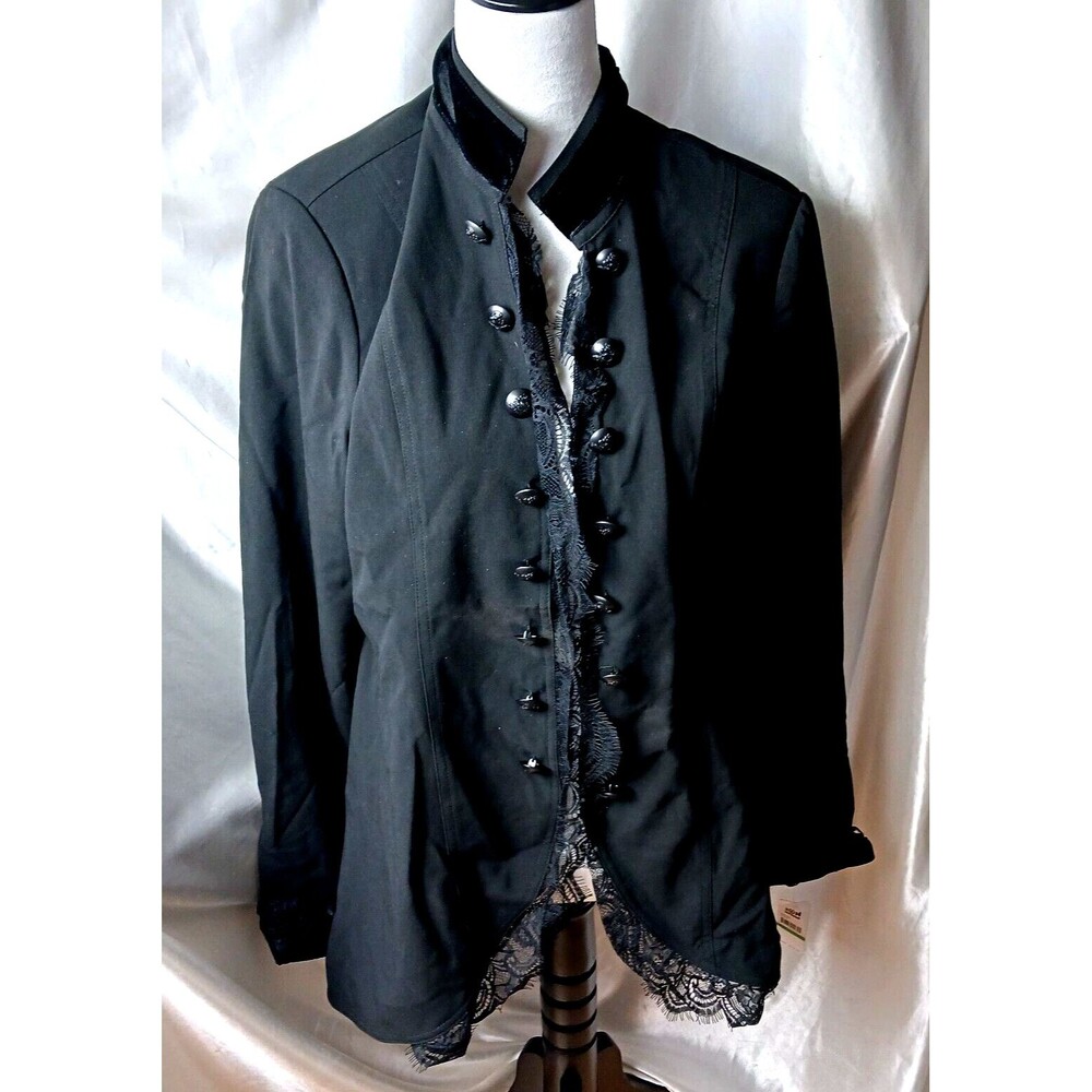 2OH Threads Women's Jacket/Blazer Open Front w/velvet accents Size M ($379)